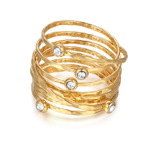 Twisted CZ Layered Ring - Zafari Studio Jewelry